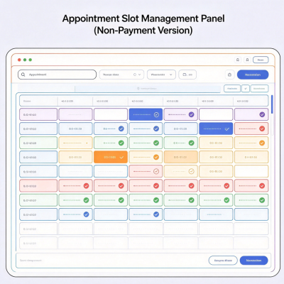 Appointment Slot Management Panel HTML Template (Non-Payment Version)